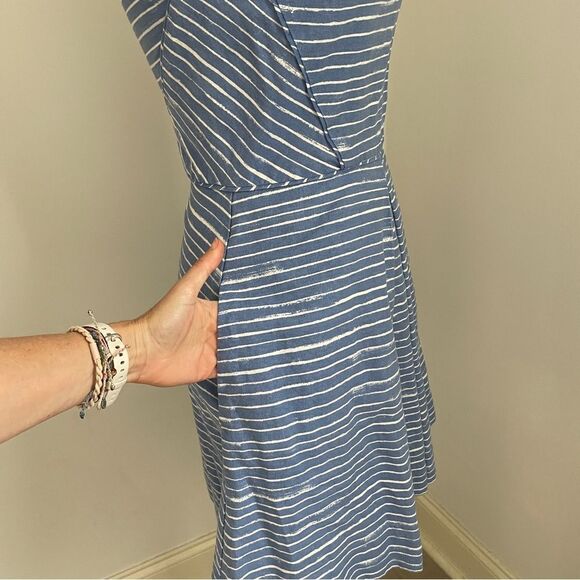 GAP Blue Knee Length Y2K Fit & Flare Sleeveless Dress sz 0 Preppy Fishermancore - Picture 7 of 16